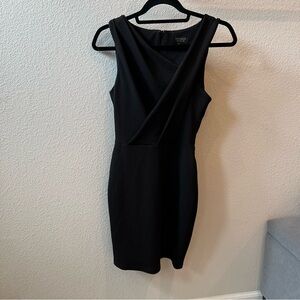TOPSHOP Black Asymmetrical Dress